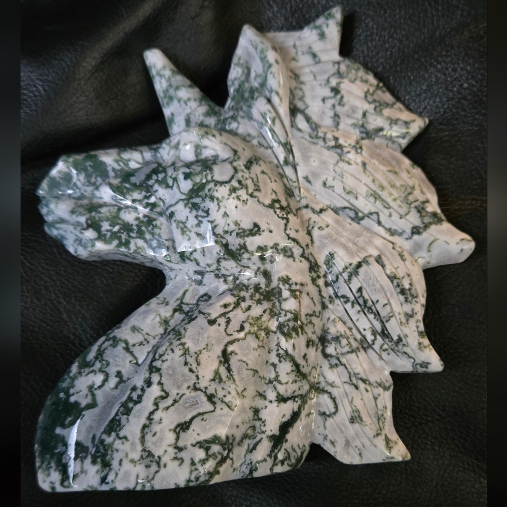 Moss Agate GORGEOUS Unicorn 6.3/4"x5.3/4" - Picture 3 of 14